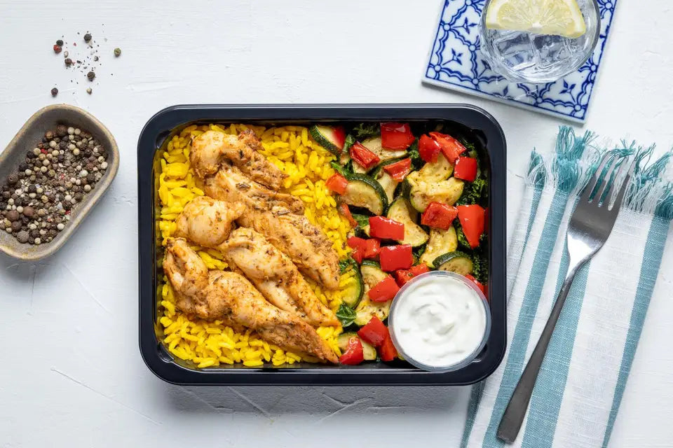 Heat & Eat: Chicken Souvlaki Rice Bowl
