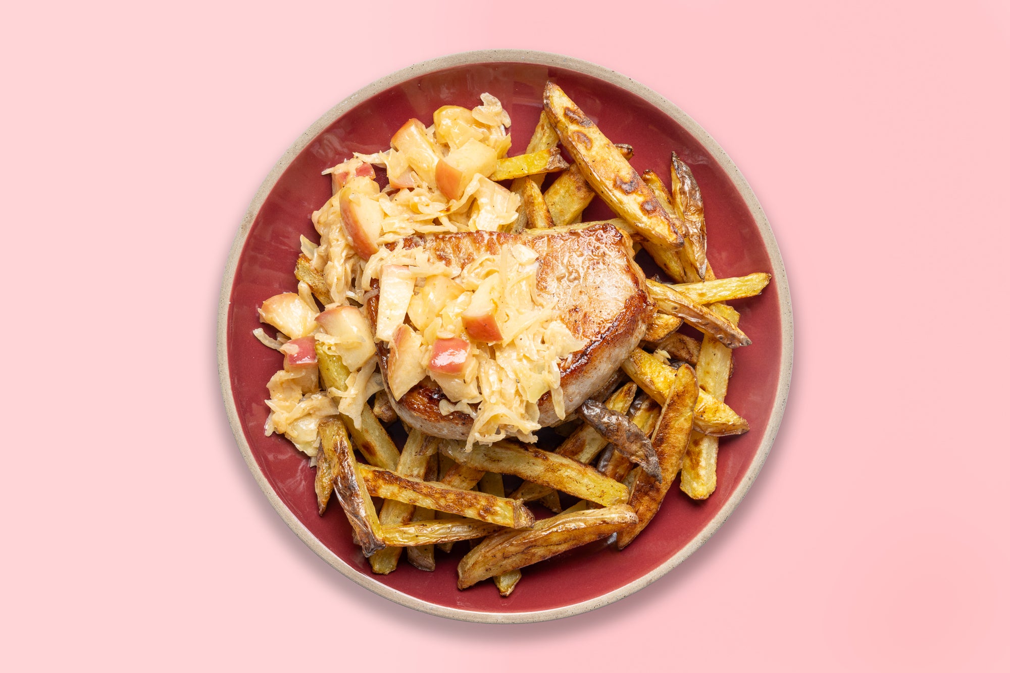 Pork Chops & Apple-Cabbage Braise