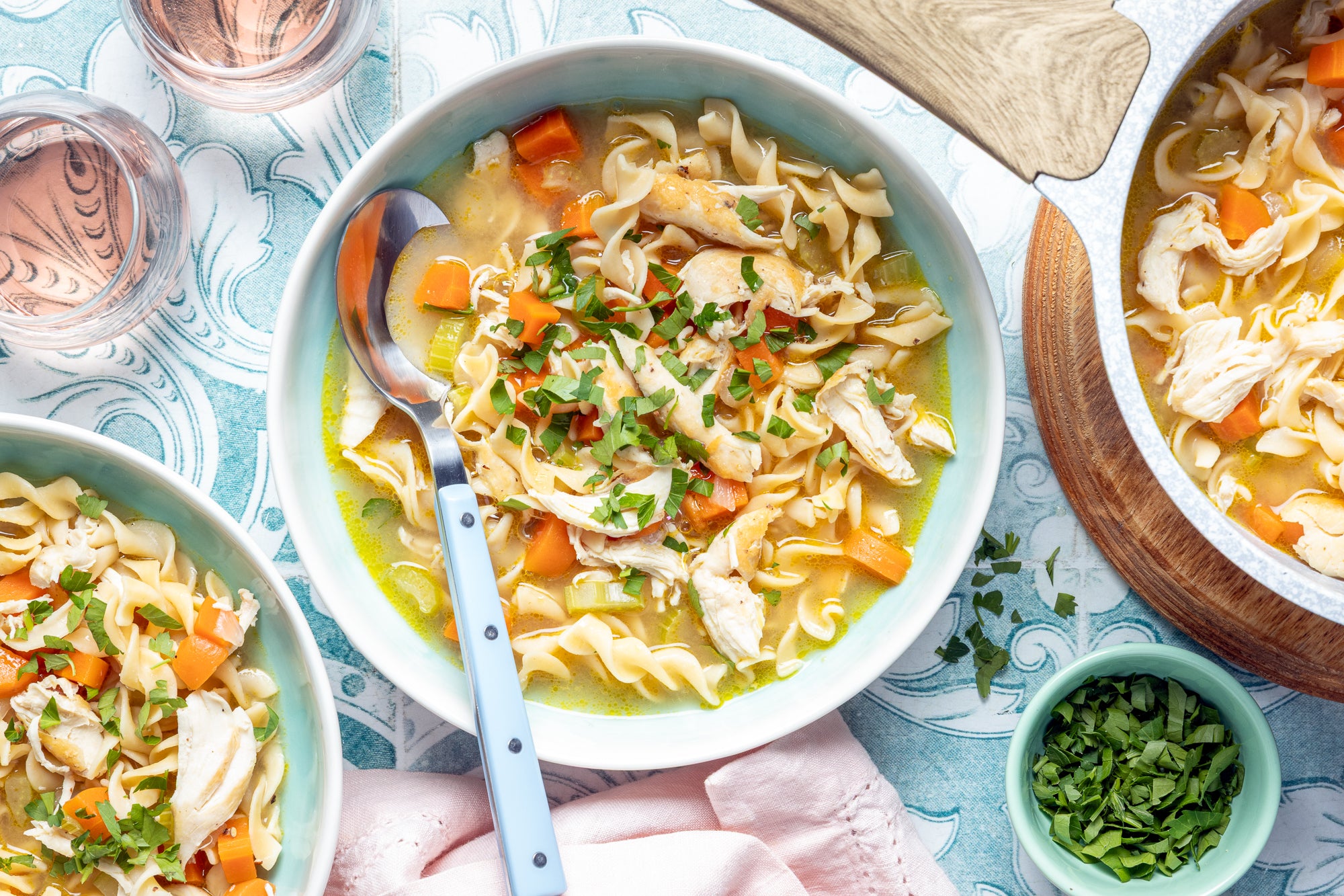 Soupe poulet et nouilles rapido